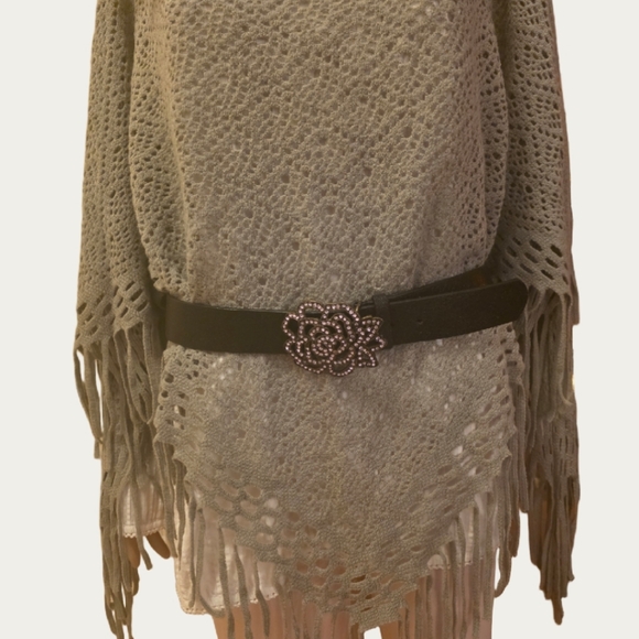 Vintage Glitz Pink Rhinestone Black Leather Belt Sz 35"-39" EUC - Picture 7 of 12